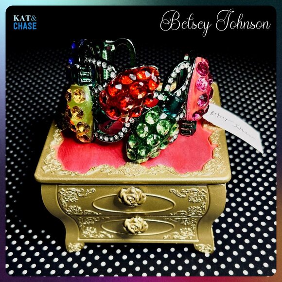 Betsey Johnson Christmas Light Cuff Bracelet Jingle Bells Statement Retro Hinge main image 6